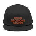 PDA embroidered text 5-Panel Cap