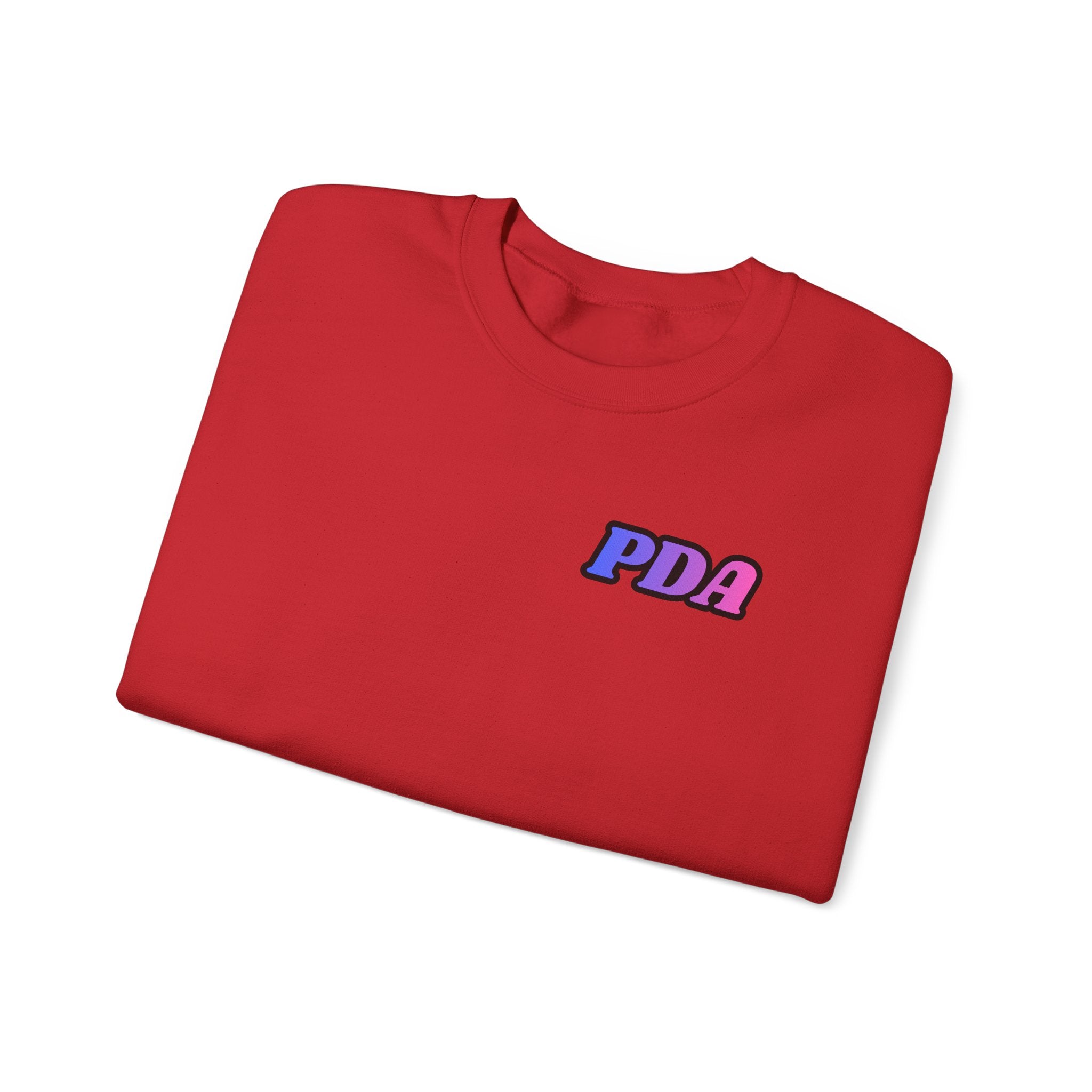 PDA-badge front Ombre-Bestie Crewneck