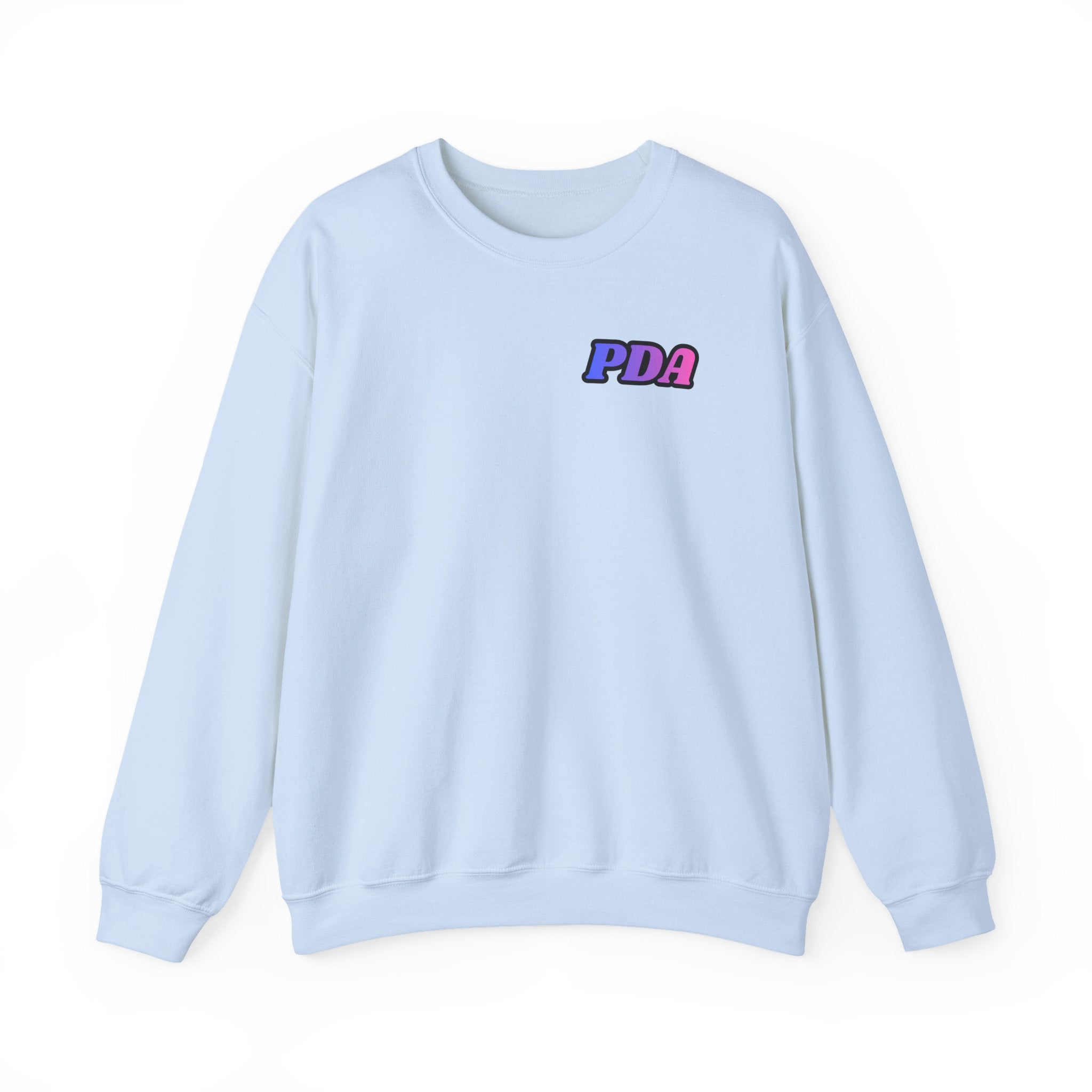 PDA-badge front Ombre-Bestie Crewneck