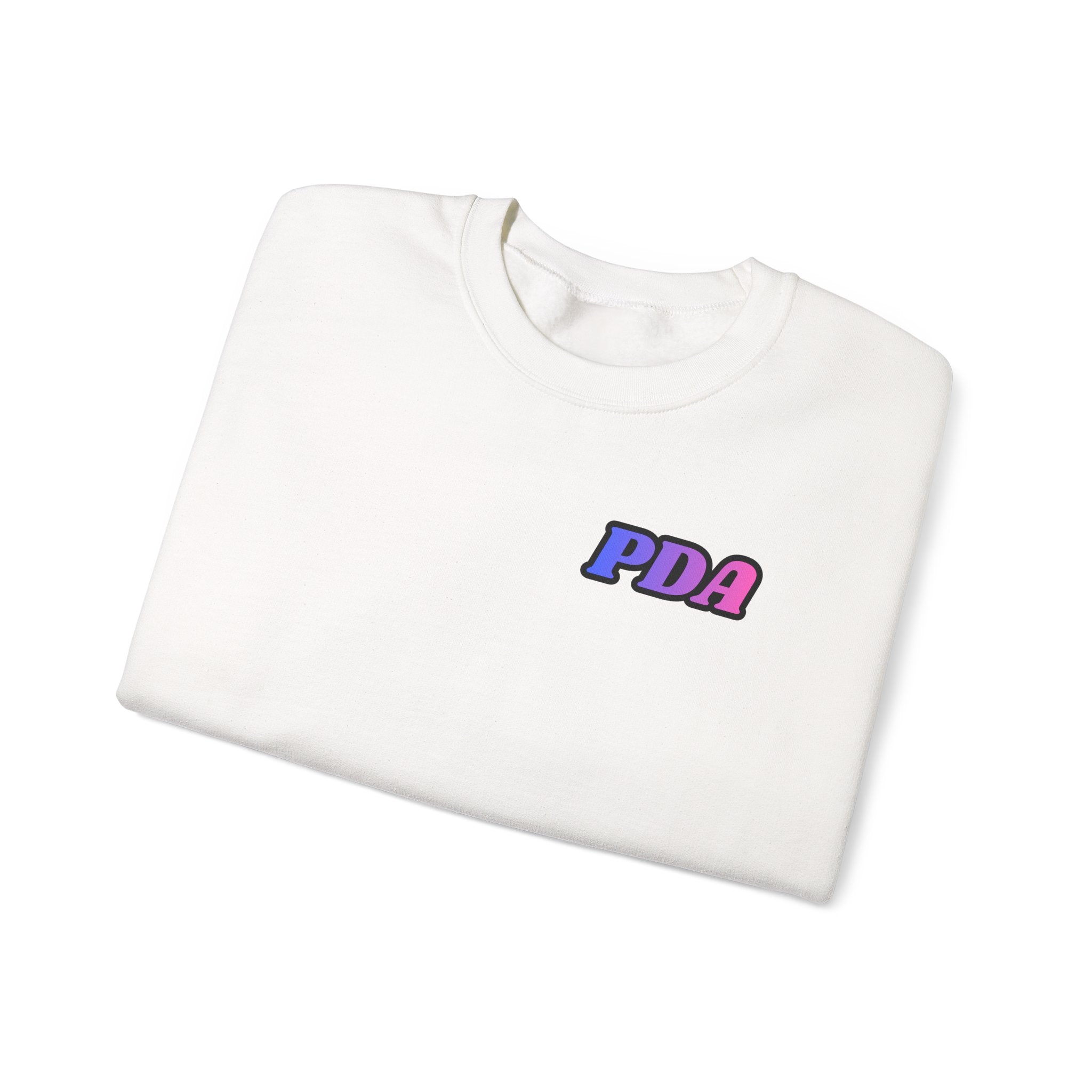 PDA-badge front Ombre-Bestie Crewneck