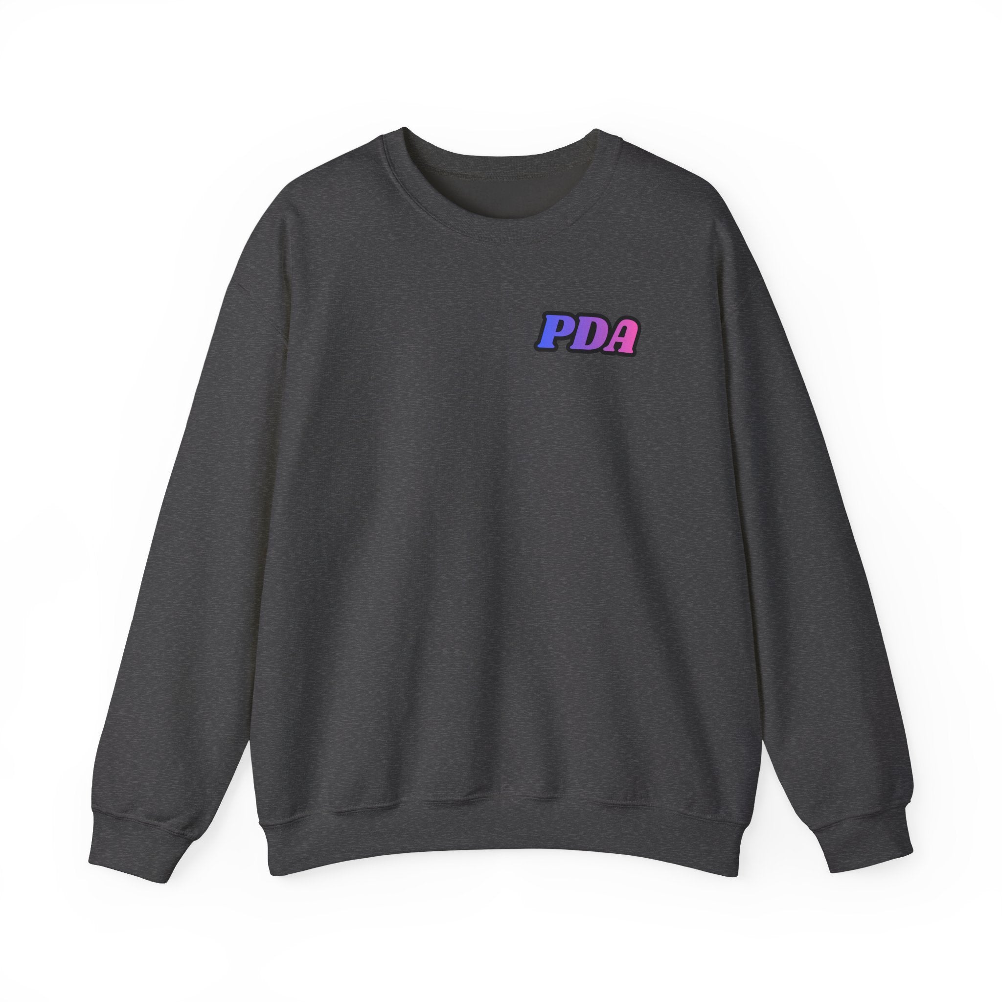 PDA-badge front Ombre-Bestie Crewneck