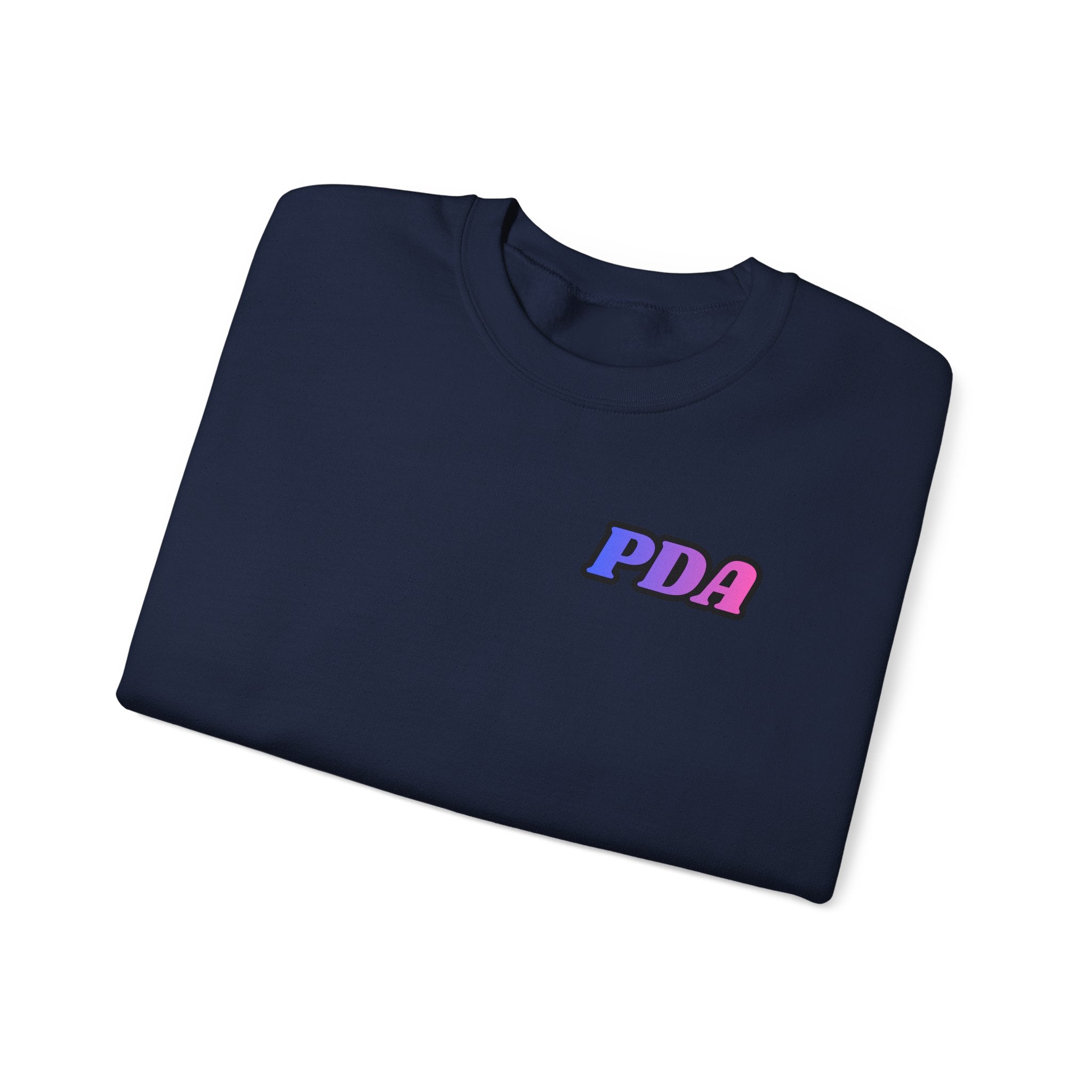 PDA-badge front Ombre-Bestie Crewneck