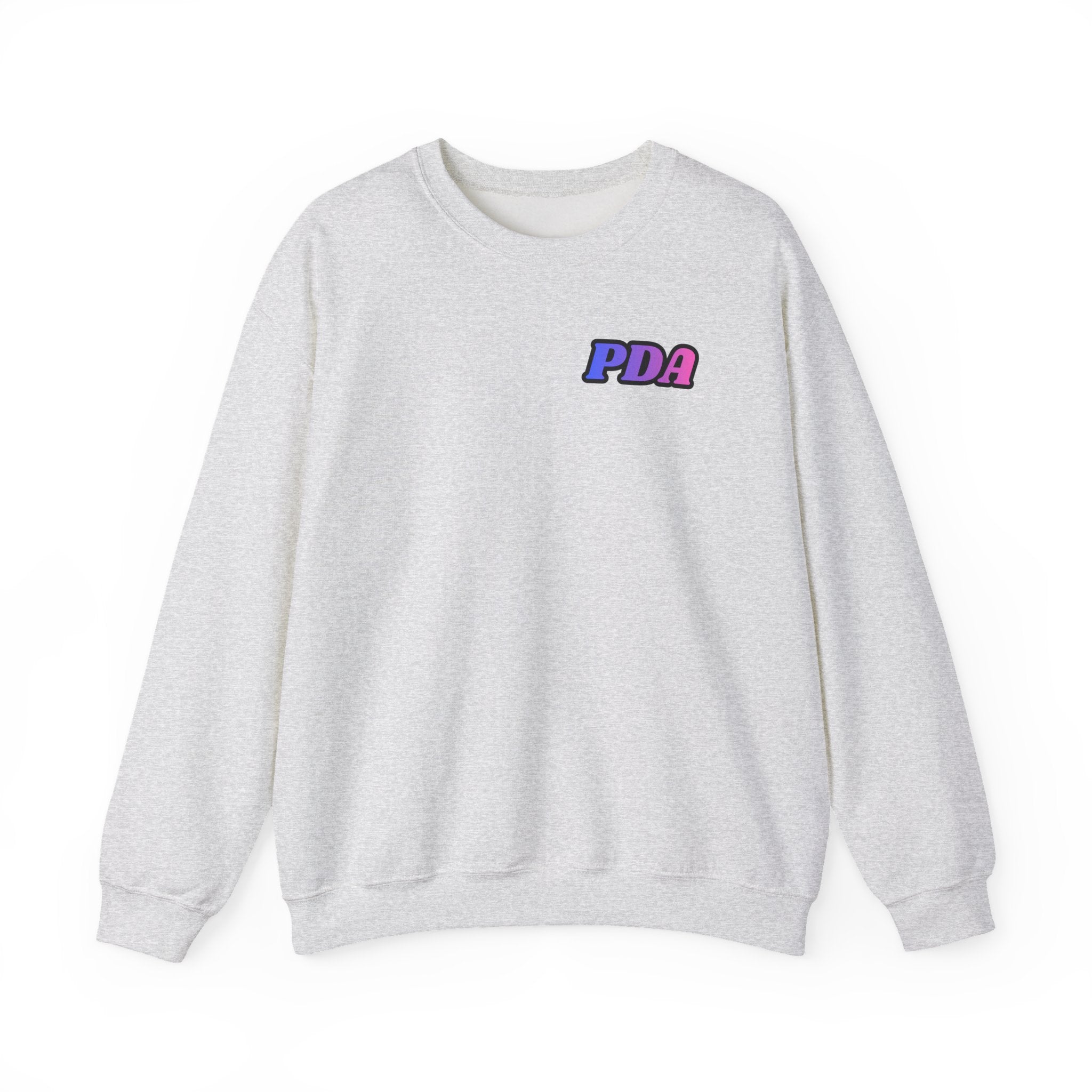 PDA-badge front Ombre-Bestie Crewneck