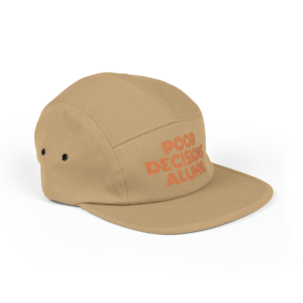 PDA embroidered text 5-Panel Cap