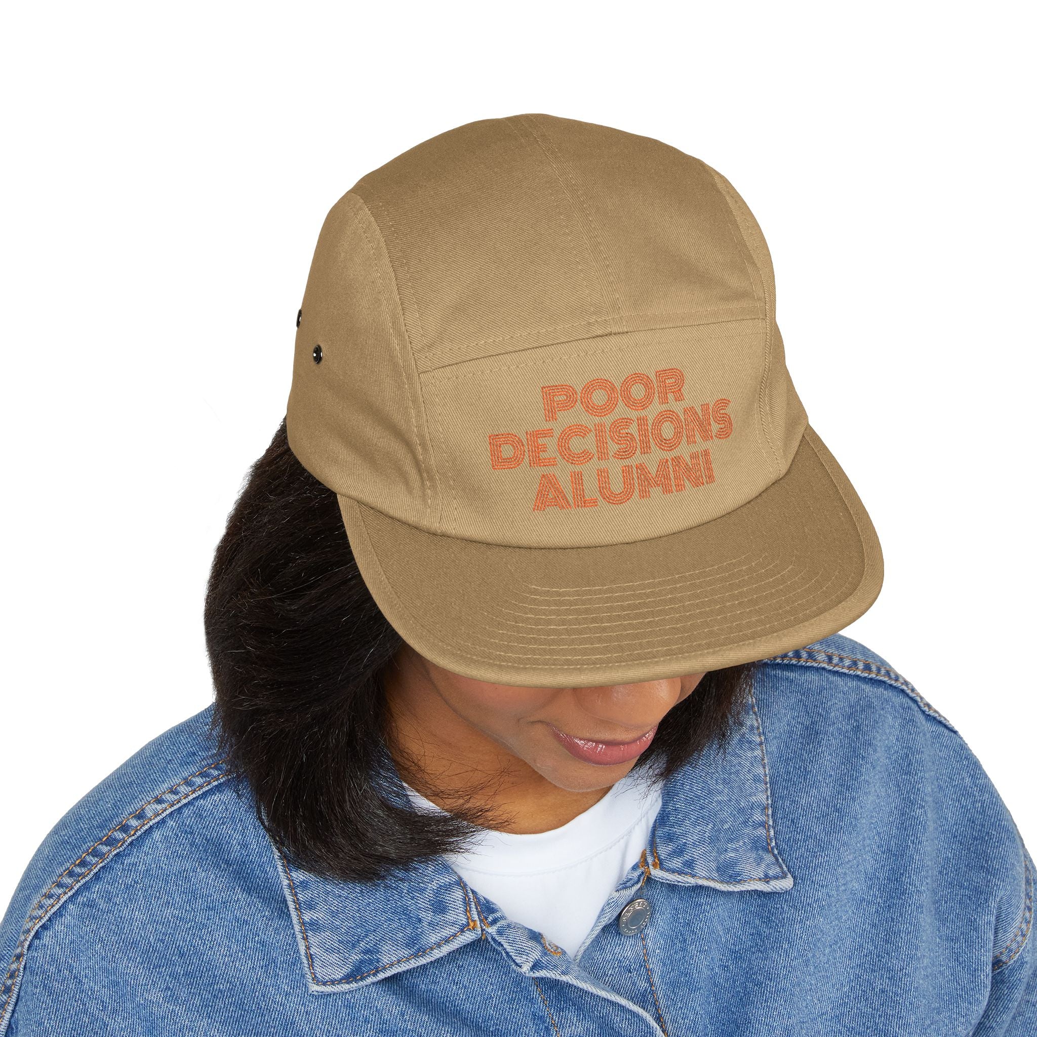 PDA embroidered text 5-Panel Cap