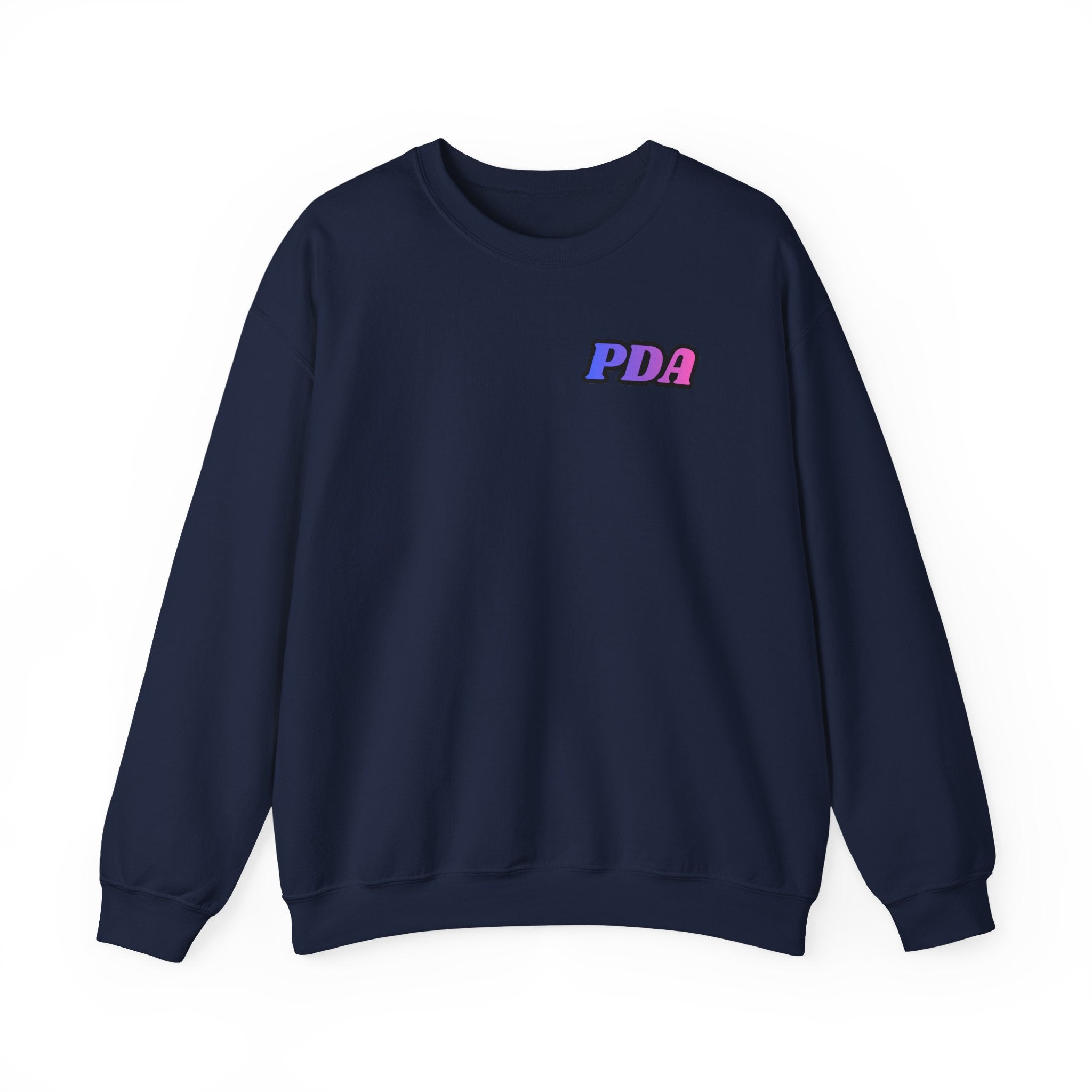 PDA-badge front Ombre-Bestie Crewneck