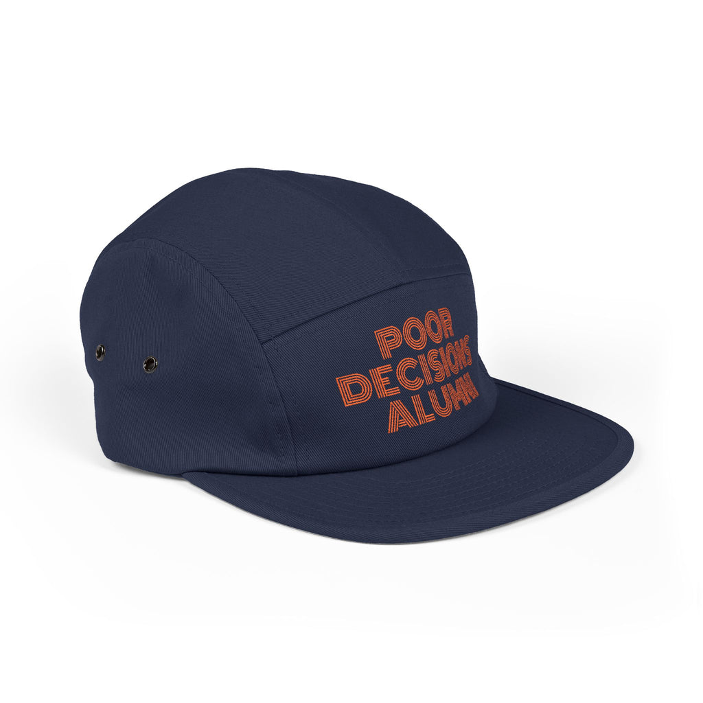 PDA embroidered text 5-Panel Cap