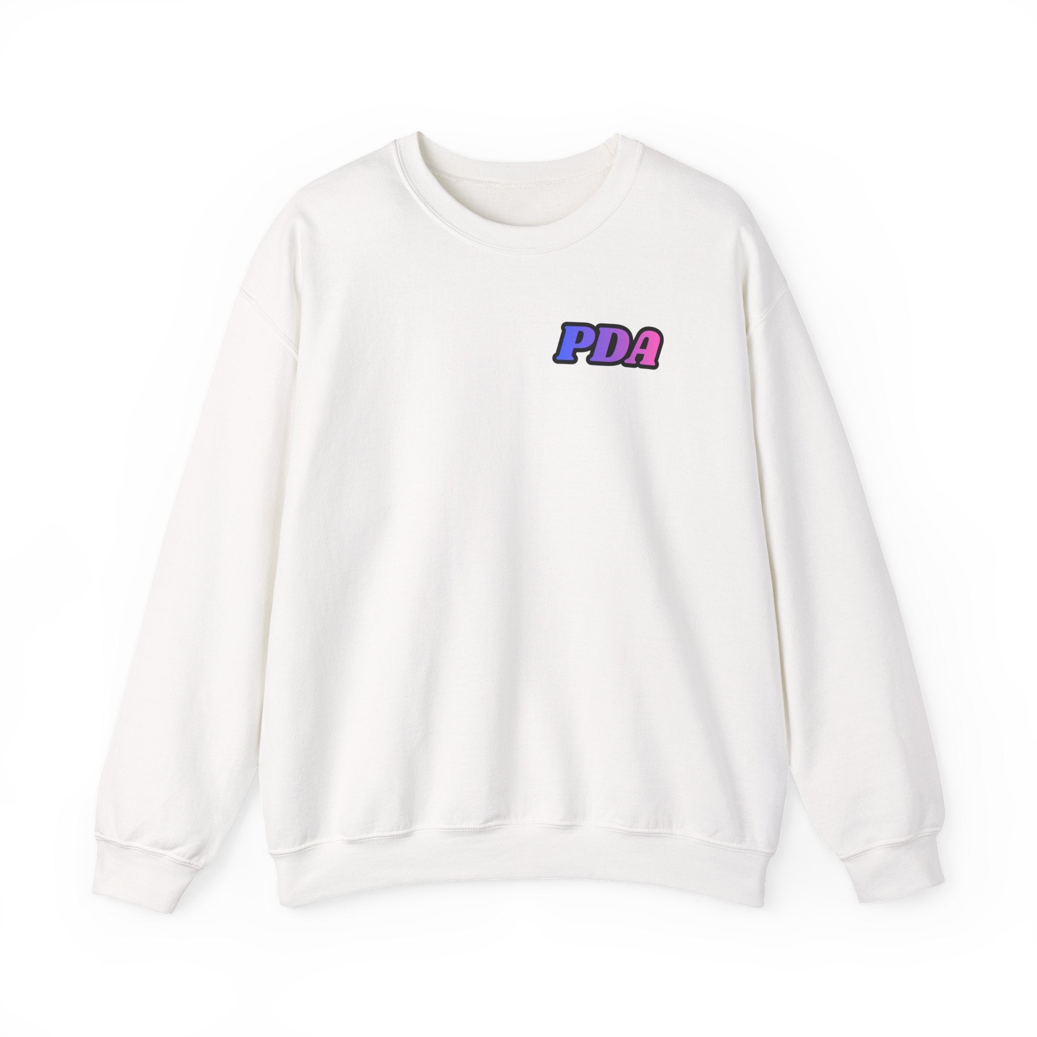 PDA-badge front Ombre-Bestie Crewneck