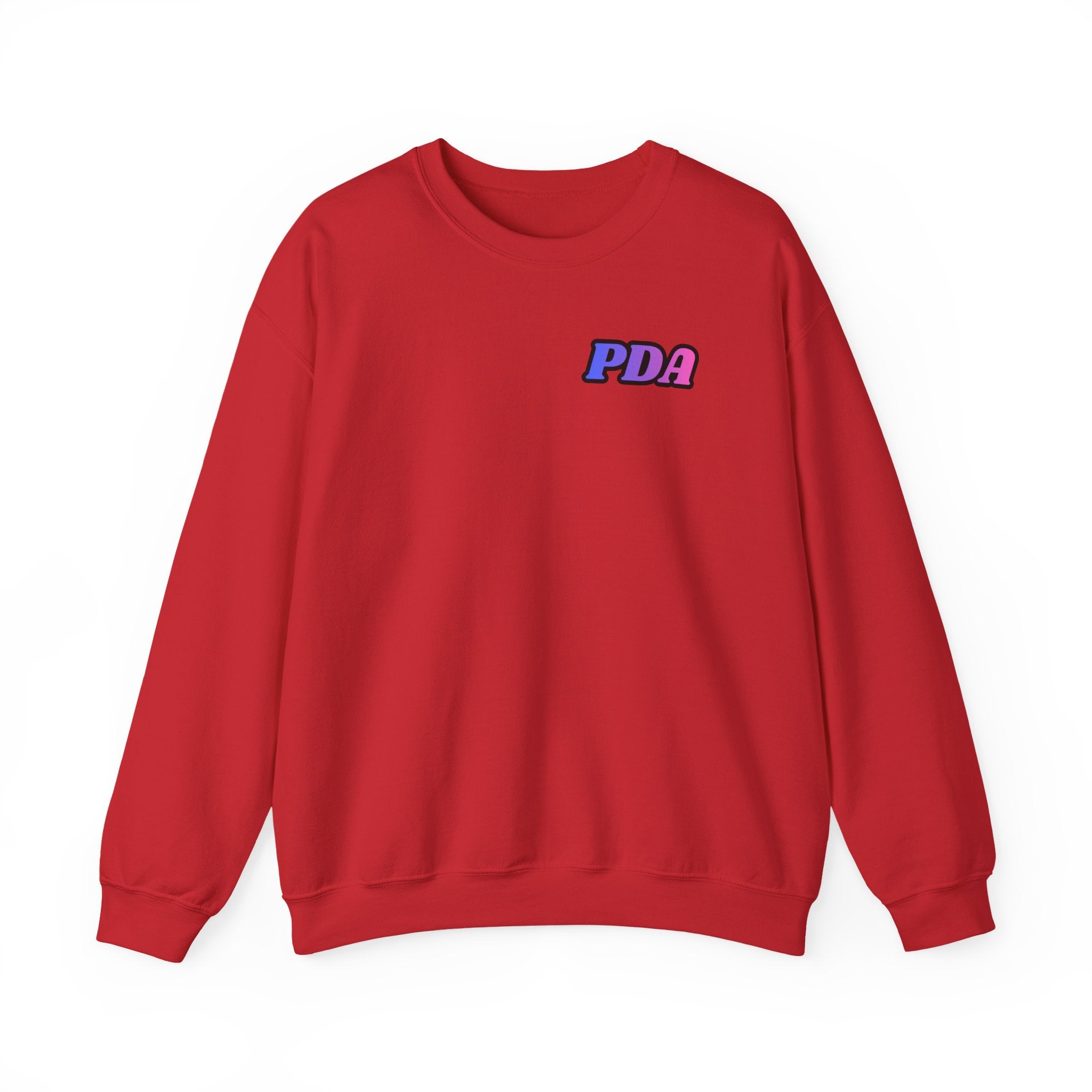 PDA-badge front Ombre-Bestie Crewneck