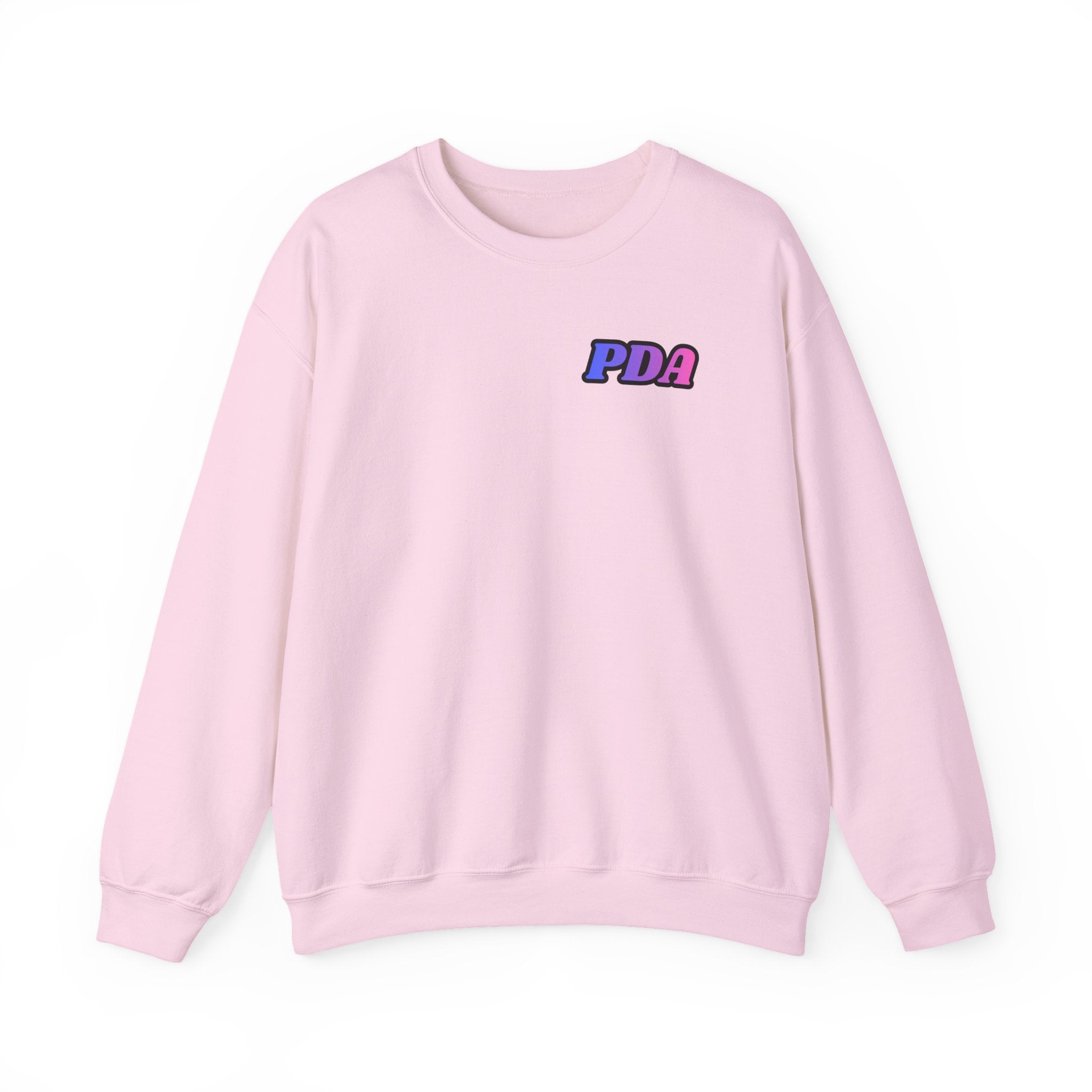 PDA-badge front Ombre-Bestie Crewneck