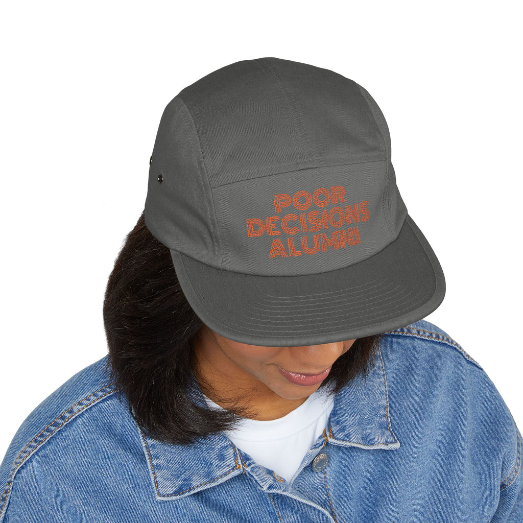 PDA embroidered text 5-Panel Cap