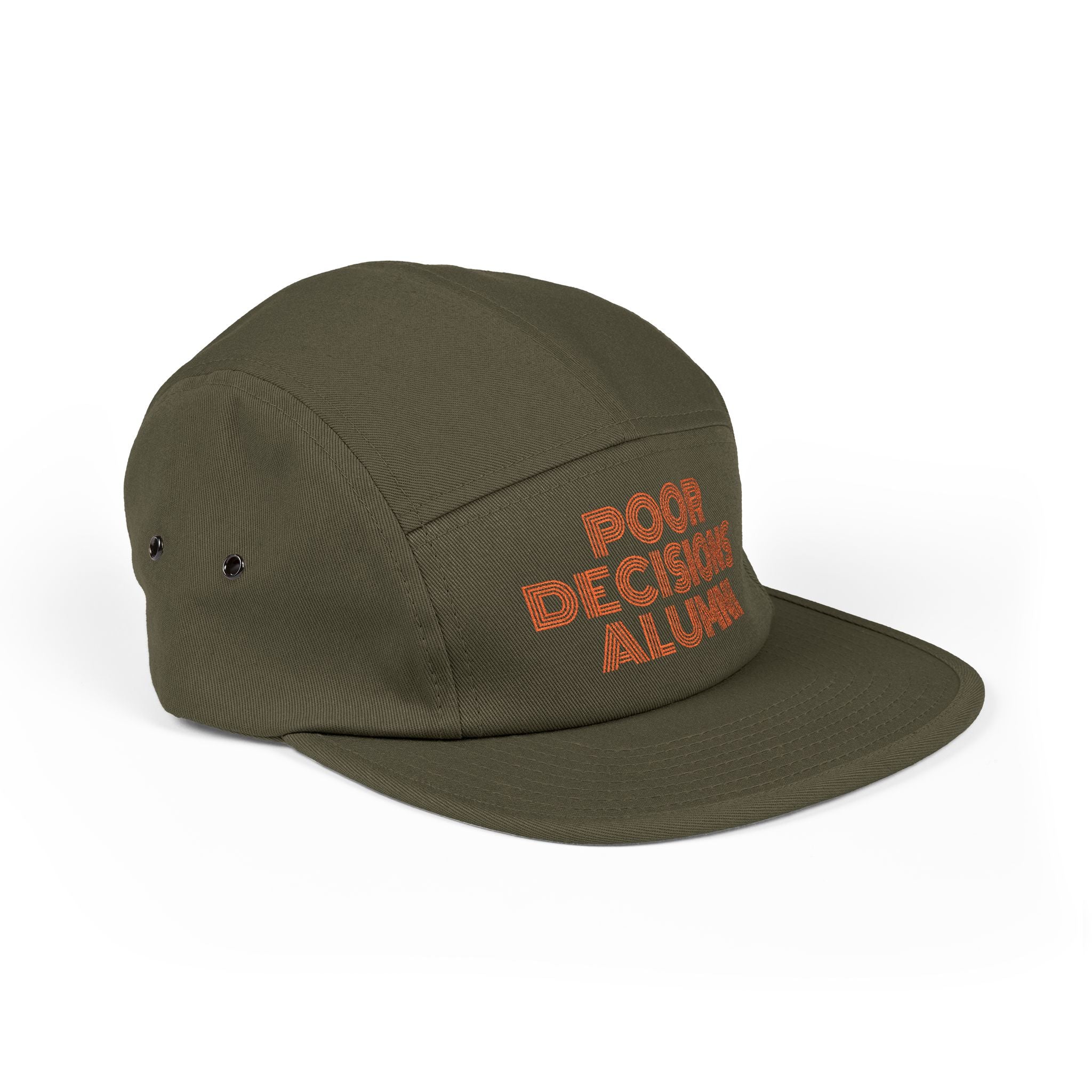 PDA embroidered text 5-Panel Cap