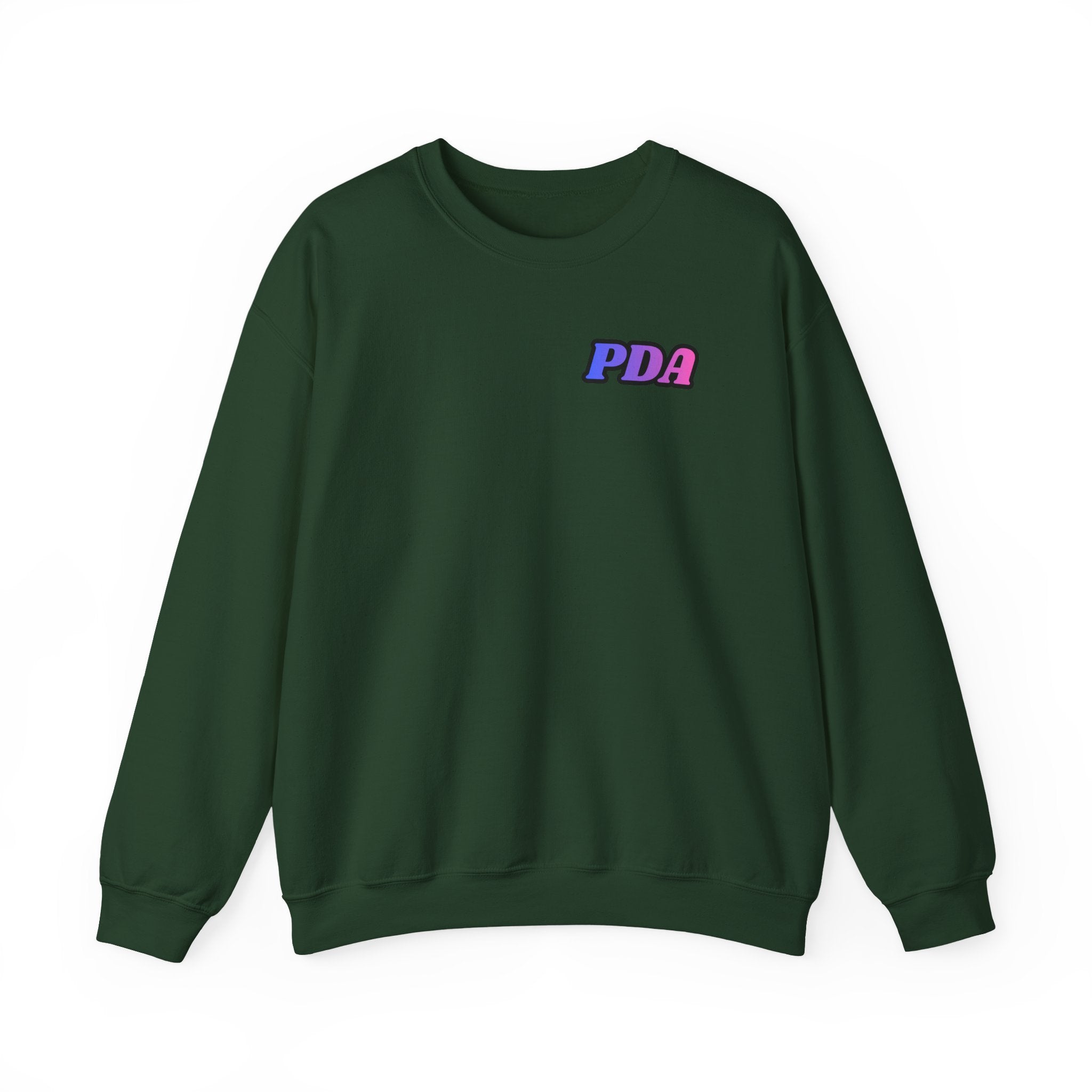 PDA-badge front Ombre-Bestie Crewneck
