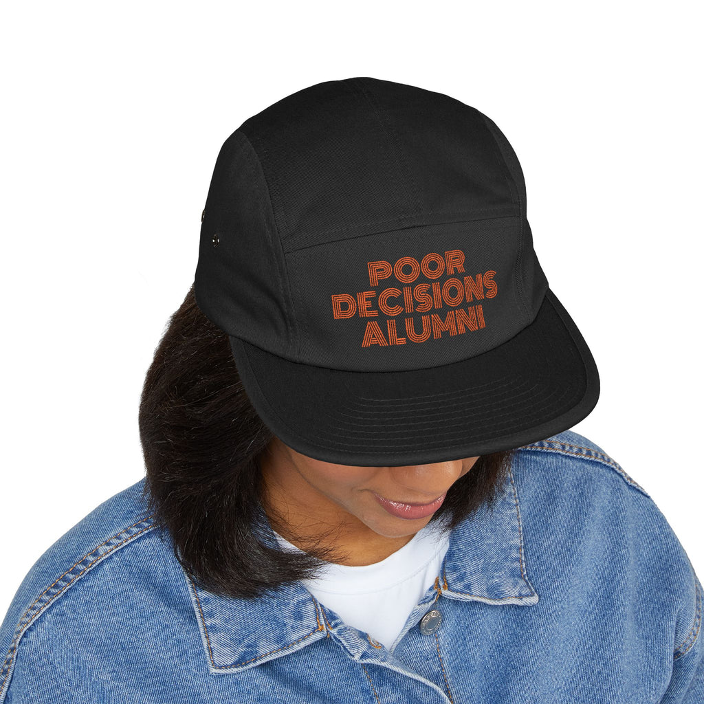 PDA embroidered text 5-Panel Cap