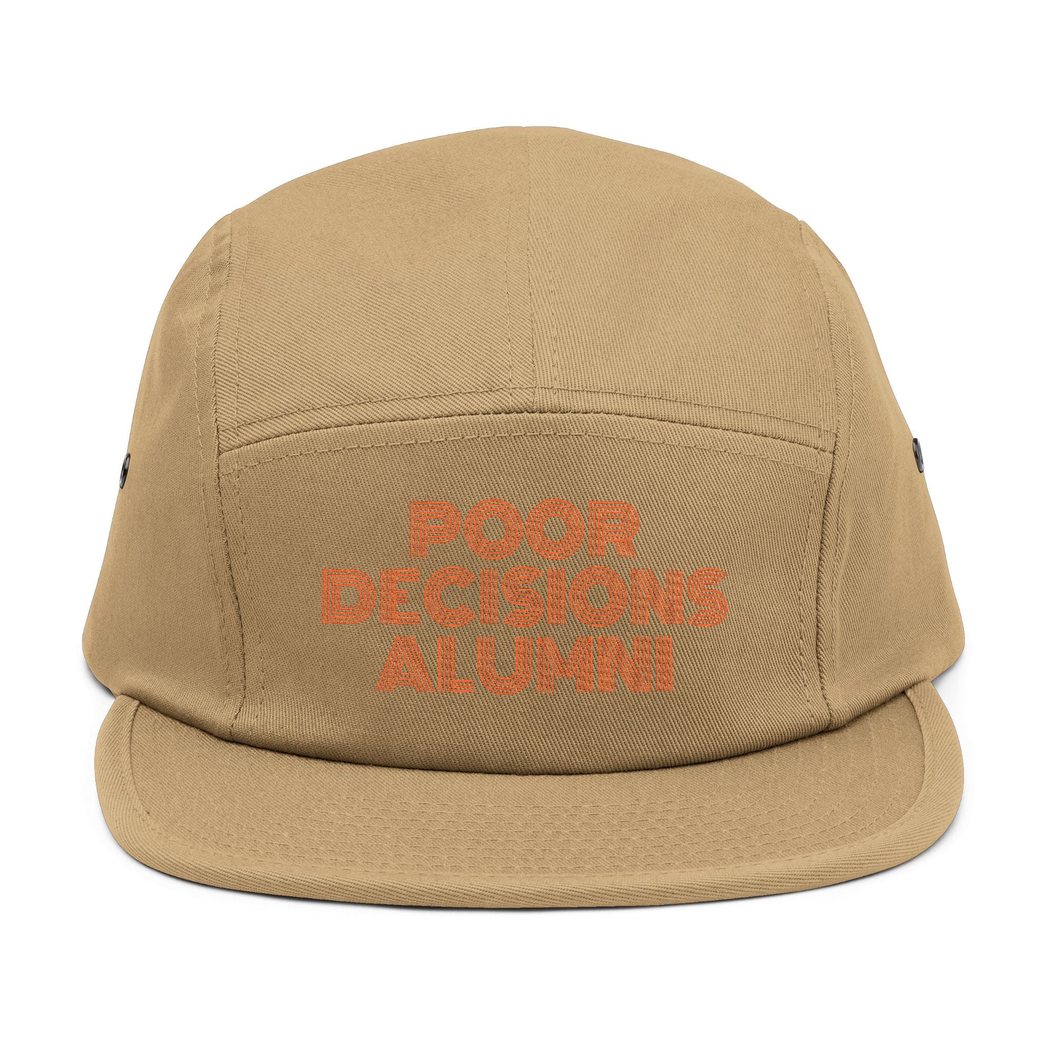 PDA embroidered text 5-Panel Cap