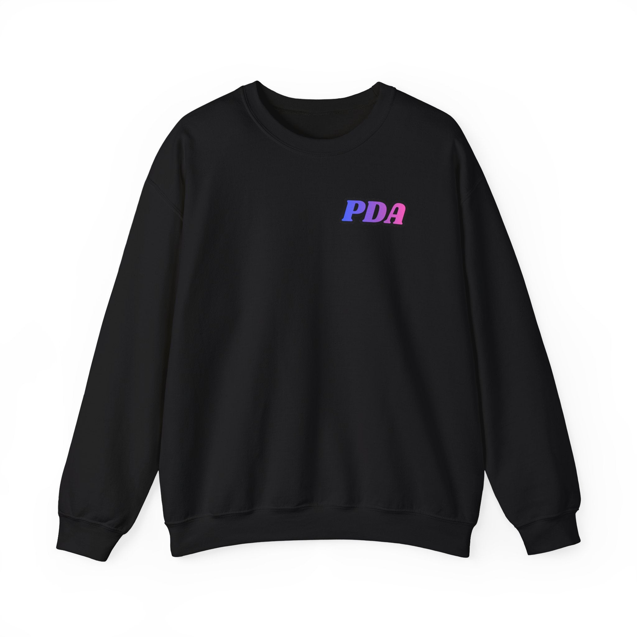 PDA-badge front Ombre-Bestie Crewneck