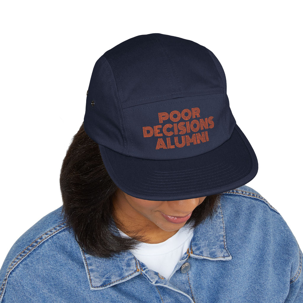 PDA embroidered text 5-Panel Cap