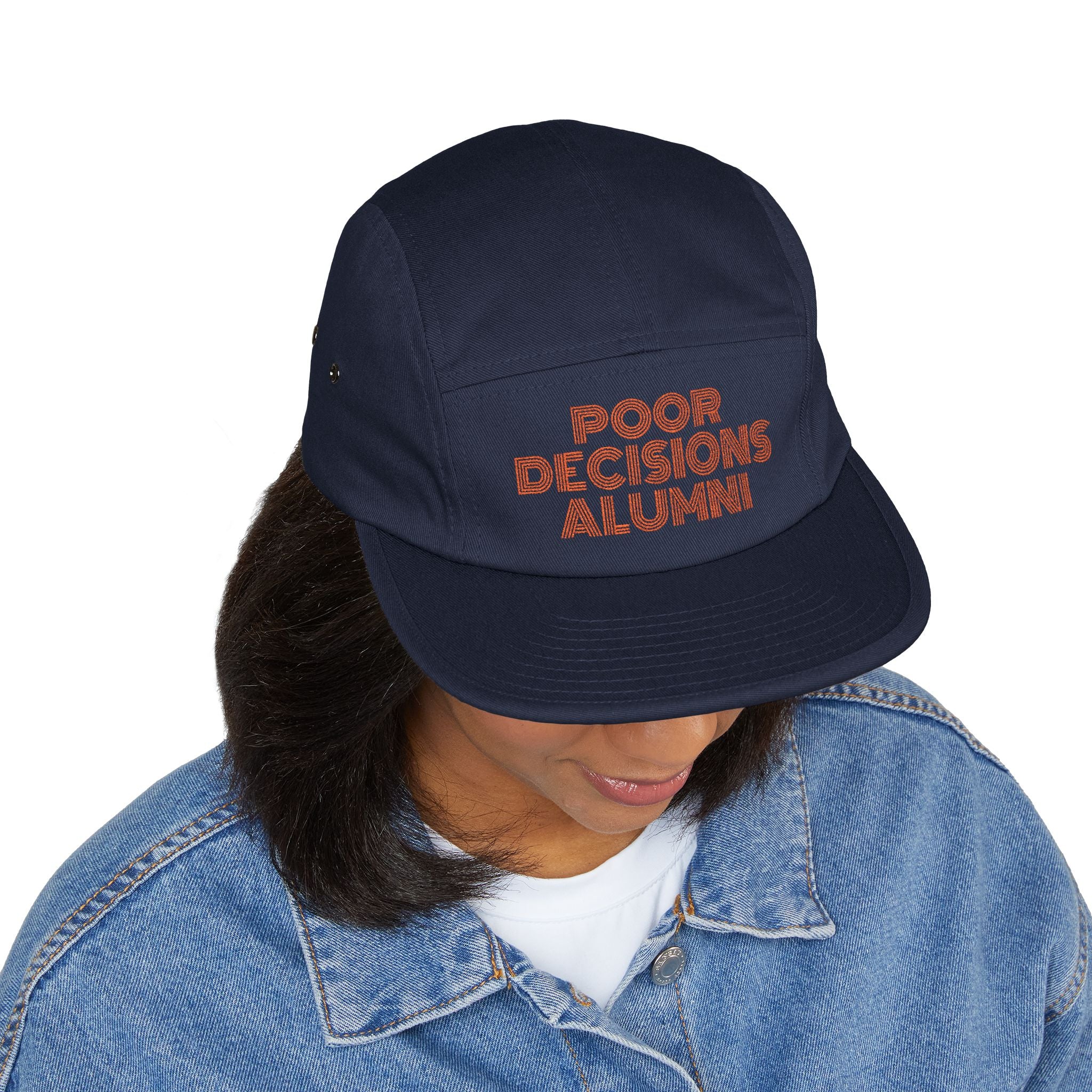 PDA embroidered text 5-Panel Cap