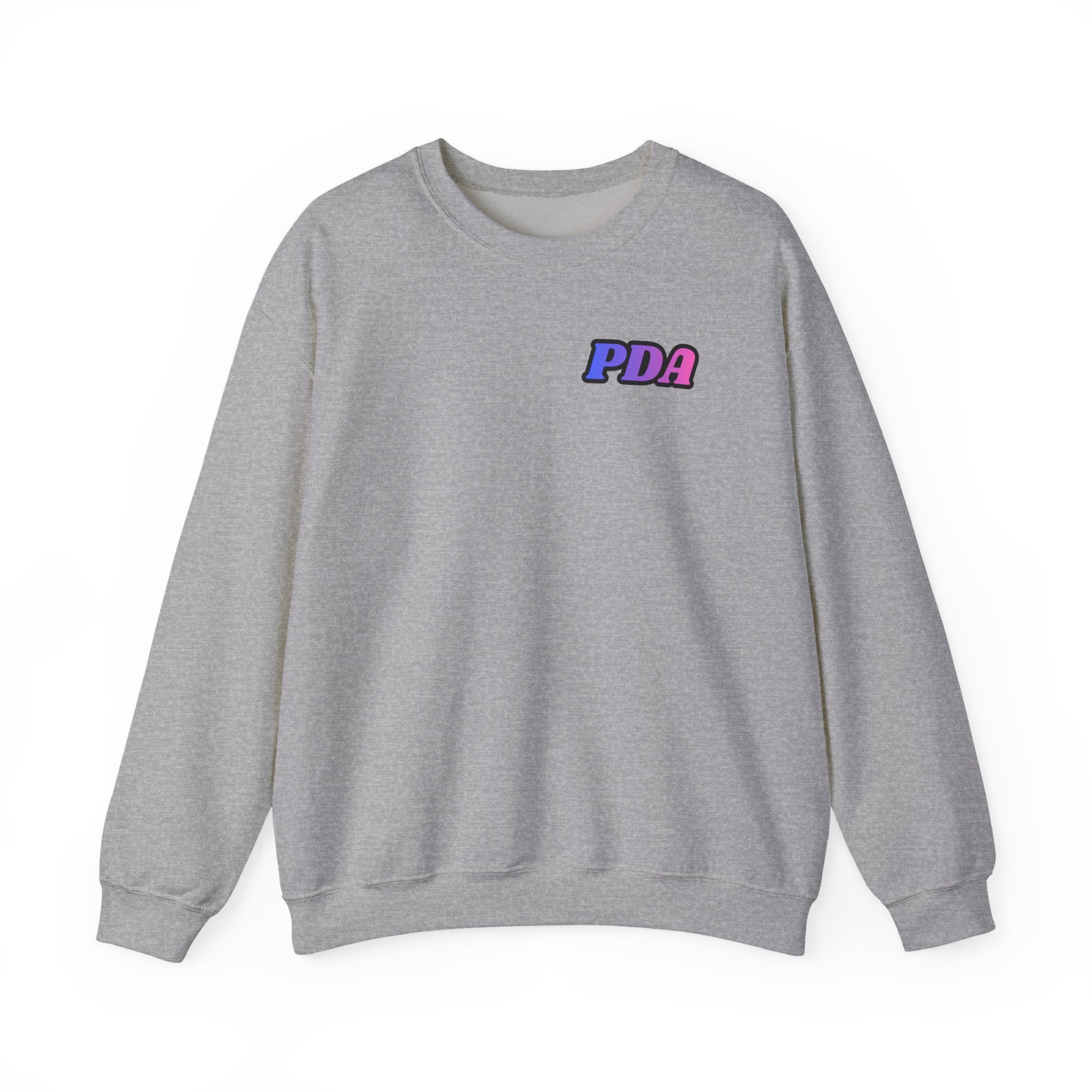 PDA-badge front Ombre-Bestie Crewneck